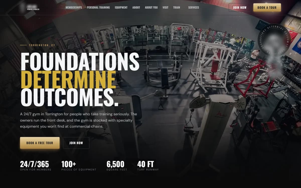 Gym website built in Litchfield County