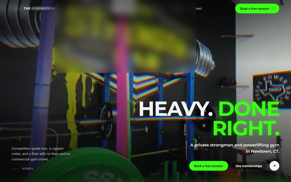 Strength gym website built in Fairfield County